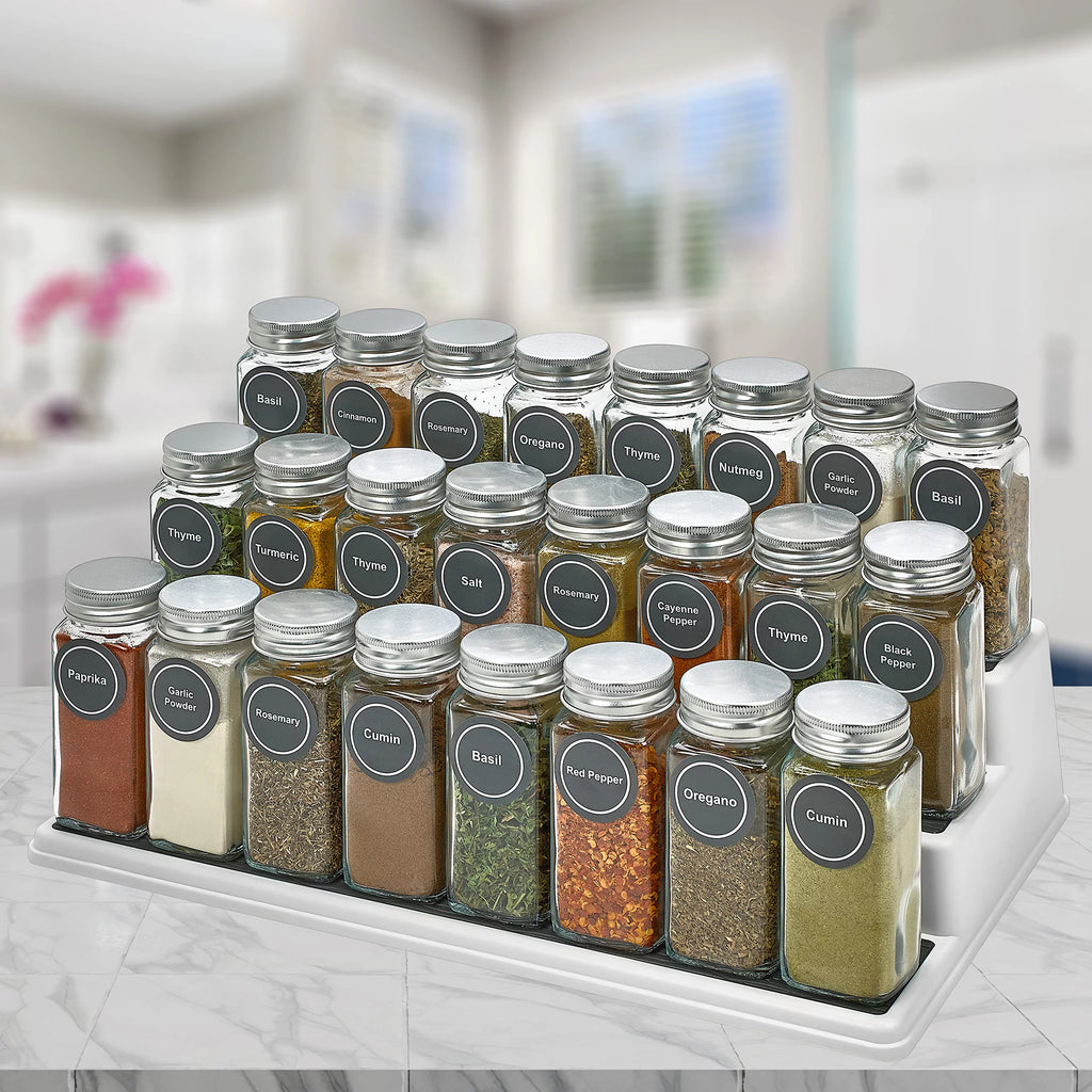Spice Bottles Empty Glass 4 oz with Shaker Lids N17192