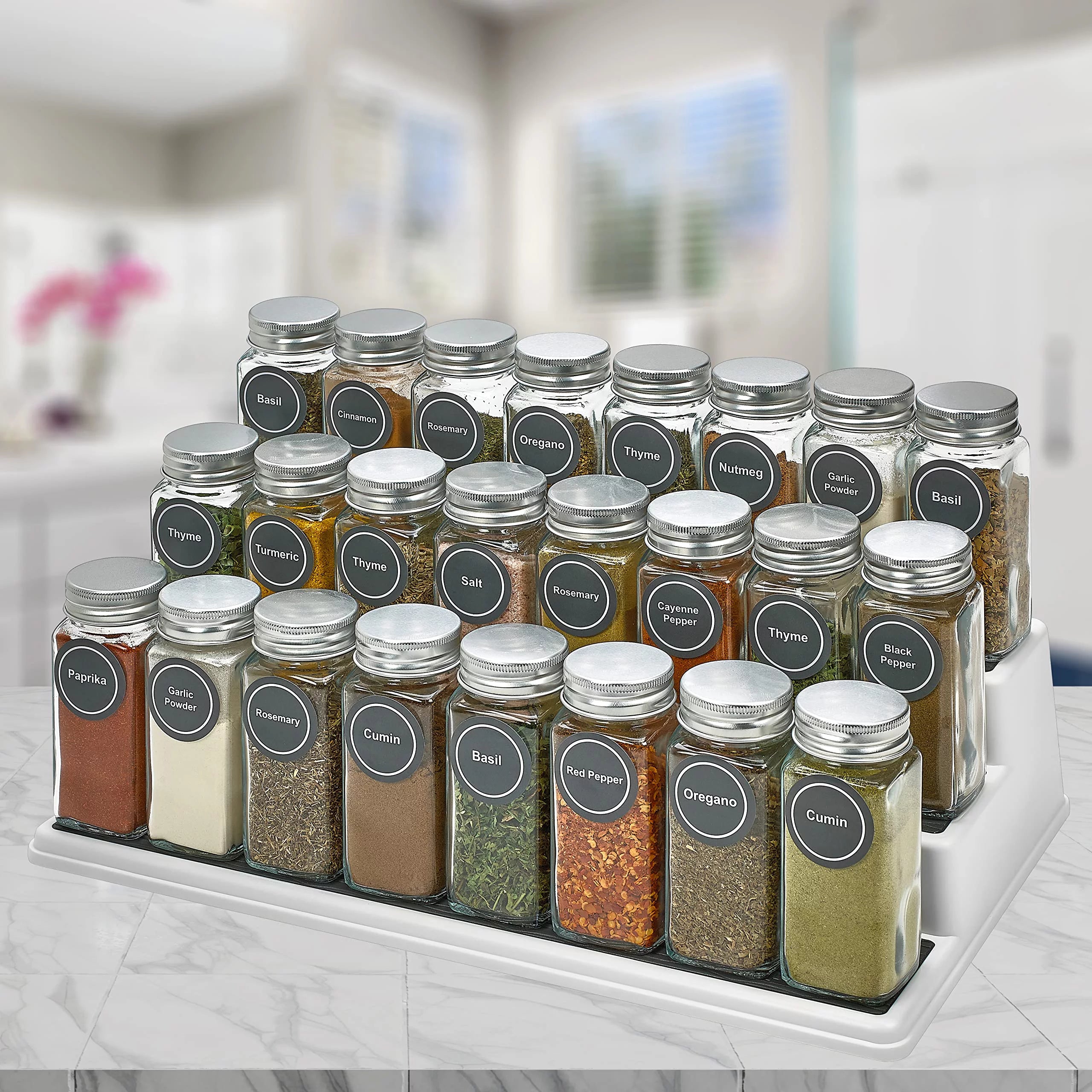Spice Bottles Empty Glass 4 oz with Shaker Lids N17192