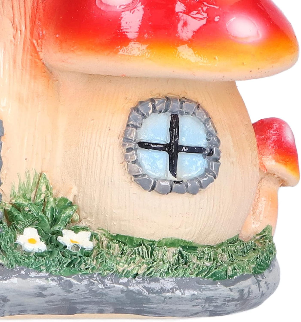 Mushroom House Sculpture Resin Fairy Garden Decor L426
