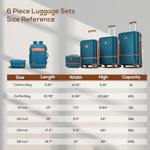 Expandable Carry-On Luggage Set, Lightweight Hard Shell 20 Inch with Spinner Wheels M12570
