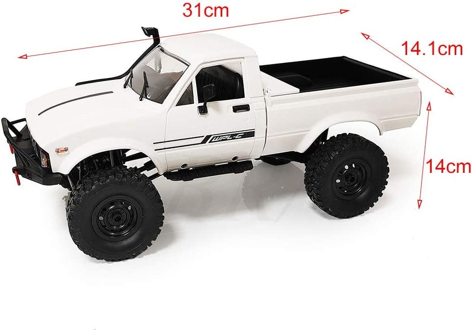 RC Crawler 4x4 Offroad Truck with LED Light, 2.4GHz 1/16 Scale RTR H492425