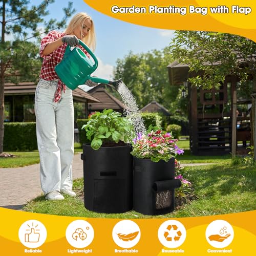 Potato Grow Bags 10 Gallon with Handles and Harvest Window T83370