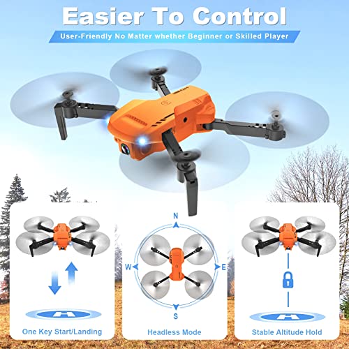 Drone with 1080P HD Camera, Foldable, Carrying Case, 2 Batteries O8650