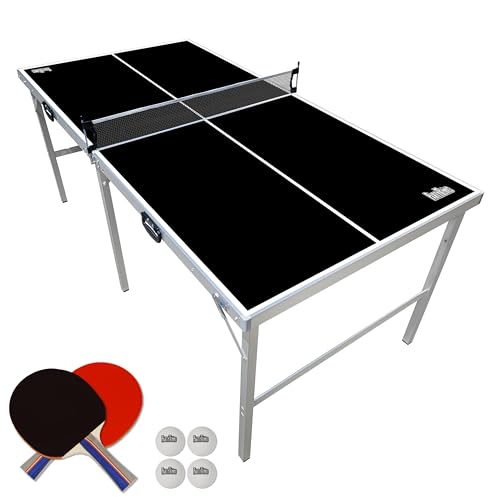6 ft x 3 ft Portable Folding Ping Pong Table for Indoor Outdoor A180928