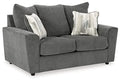 Casual Loveseat with Flared Arms, Gray E735987