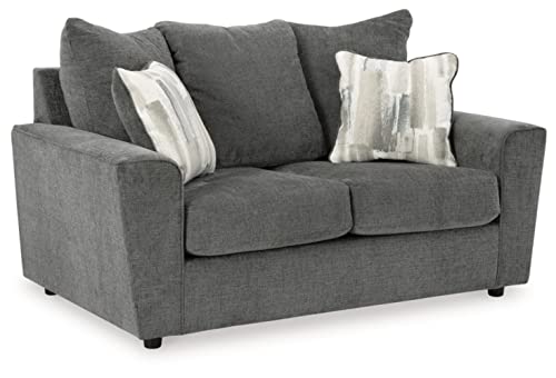 Casual Loveseat with Flared Arms, Gray E735987