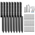 VIVOSUN Fence Post Repair Kit, Heavy-Duty Ground Spike with Gloves for Repairing Tilted or Broken Wood Posts (4 Pack, Black)