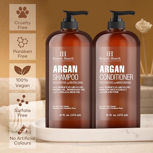 Tea Tree Shampoo and Conditioner Set for Itchy Dry Scalp, Sulfate Free W1398