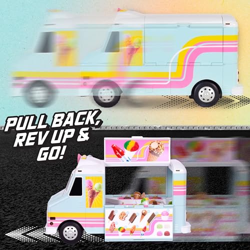 Ice Cream Food Truck Toy with Lights and Sound, 16 Pieces M1923