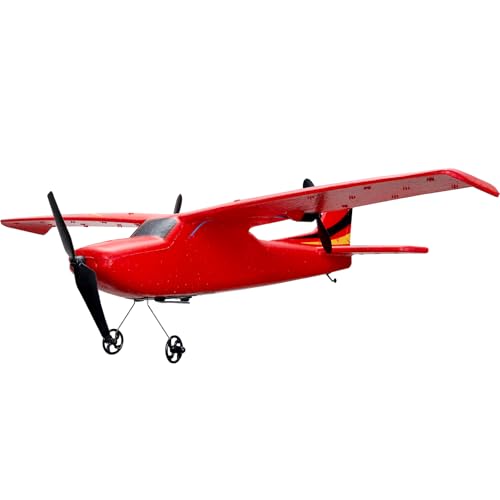 RC Airplane, 2.4GHz 2 Channel Remote Control Aircraft with 6-Axis Gyro, Red J366
