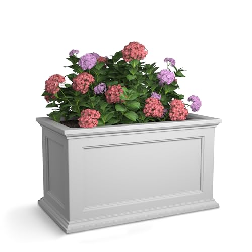 Mayne Fairfield 20in x 36in Rectangle Planter - Black - 36in L x 20in W x 20in H - with Built-In Water Reservoir (5826-B)