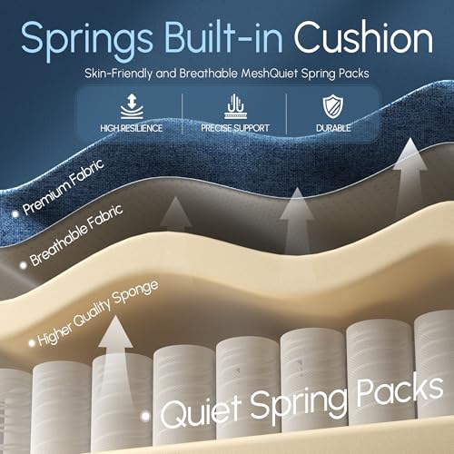 Fabric Gaming Chair with Pocket Spring Cushion and Footrest V343974