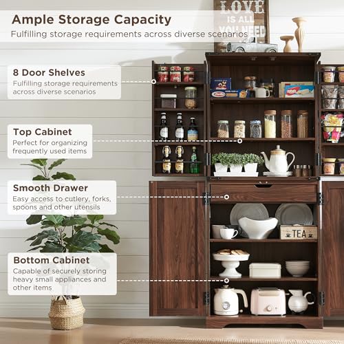 Farmhouse Storage Cabinet with Barn Doors and Adjustable Shelves X3170