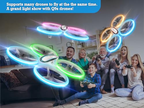 RC Drone with 720P HD FPV Camera for Kids with LED Light and Remote Control Q603