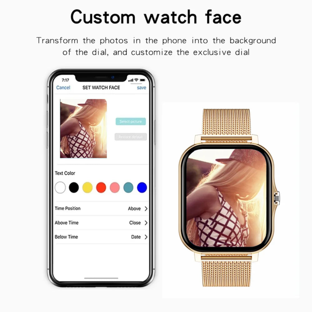 Smart Watch with Full Touch Screen, Heart Rate Fitness Tracker and BT Call G289841