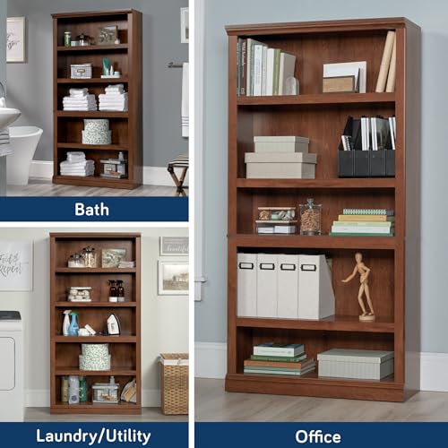 5 Tier Book Shelf Wooden Bookcase for Home Office Living Room C105