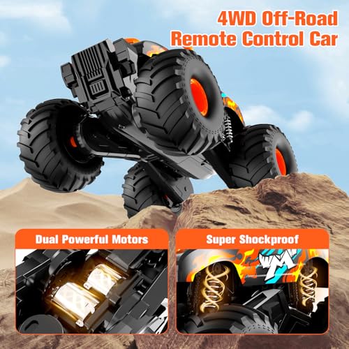 Remote Control Monster Truck 4WD Waterproof Off-Road RC Car D256