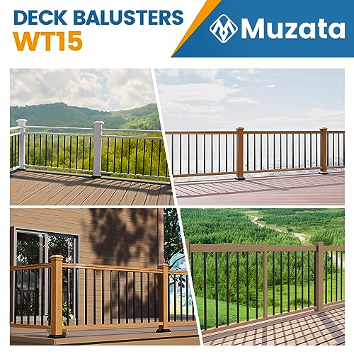 50 Pack 26" Aluminum Deck Balusters Round Black for Railing Stair Porch E465
