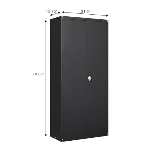Metal Storage Cabinet with Locking Door and 4 Shelves R204491