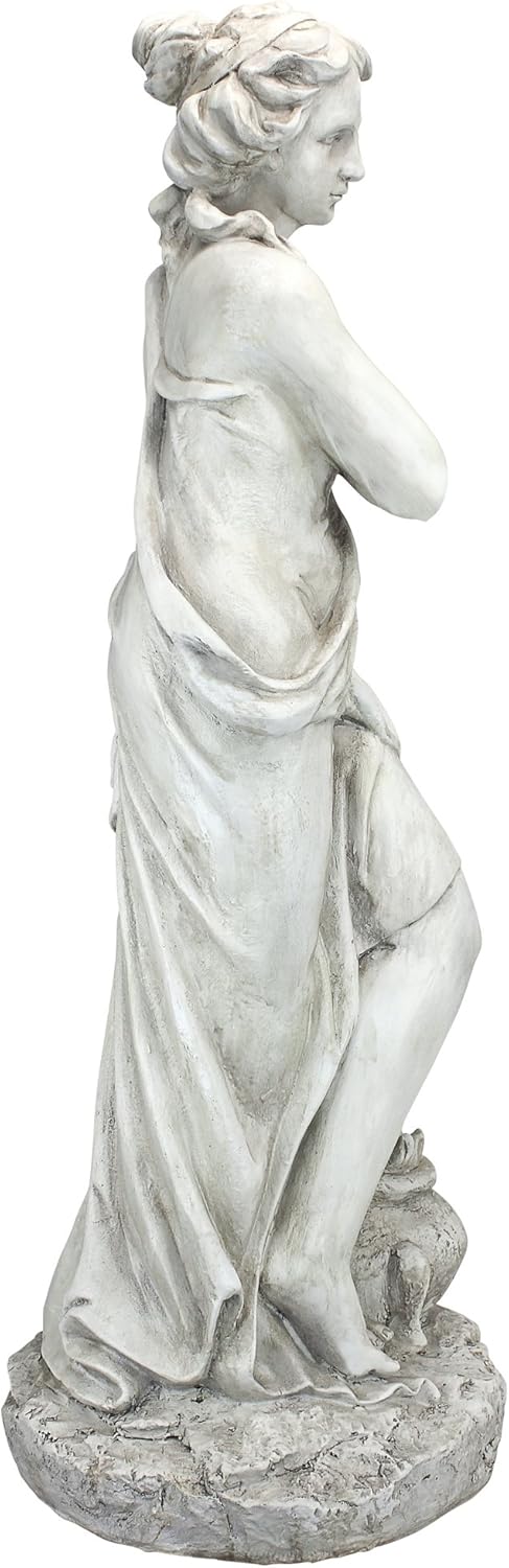 Winter Woman of The Four Seasons Garden Statue, 12 in Wide, 32 in Tall M370
