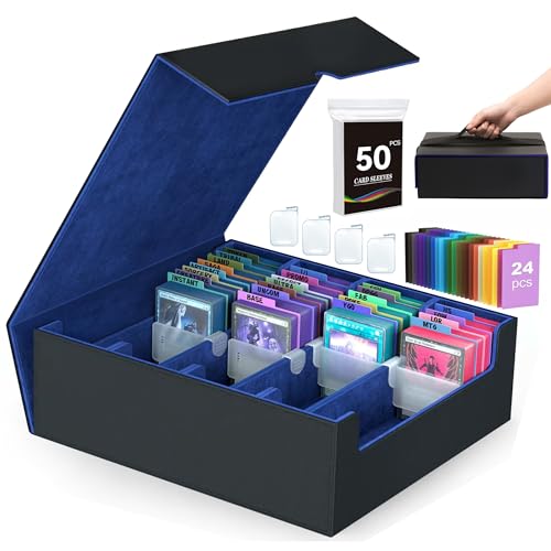 Trading Card Storage Box with 50 Sleeves and 24 Dividers G3044