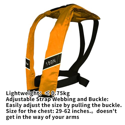 Automatic Inflatable Life Jacket for Adults, Low Profile, 330 lbs E6850