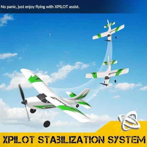 RC Plane Trainer 3CH Remote Control Airplane with 6-Axis Gyro Stabilizer C39075