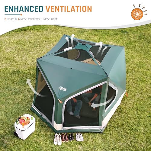 4/6/8 Person Instant Cabin Tent, 60 Second Setup, Waterproof Pop Up Camping Tent T785370