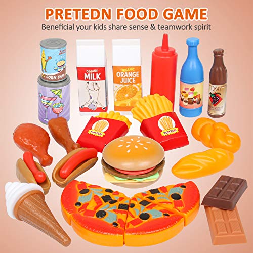 143Pcs Play Food Set with Storage Bag for Toddlers S168332