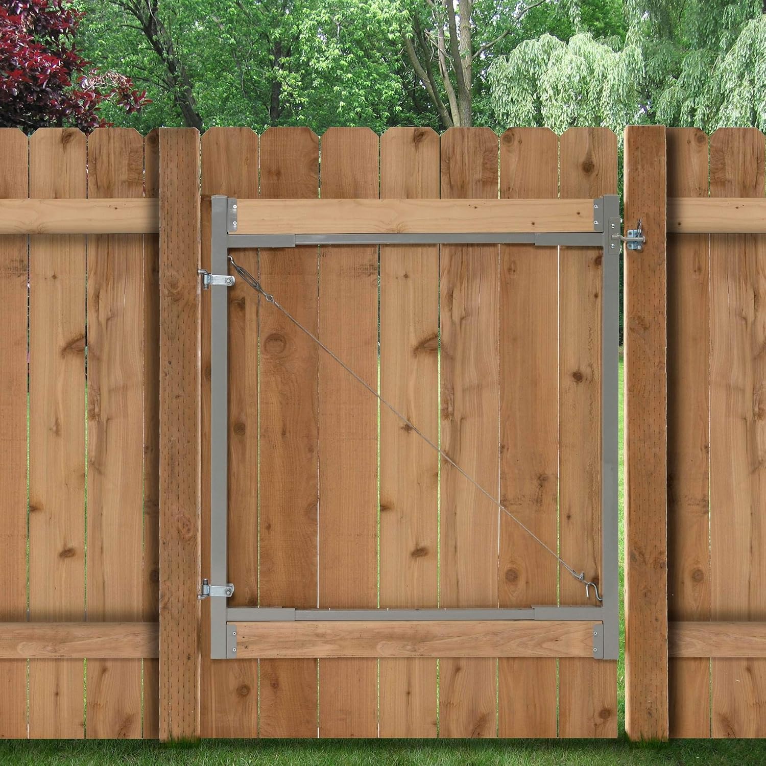 Steel Frame Gate Kit, 36"-72" Wide Opening to 6' High (4 Pack)