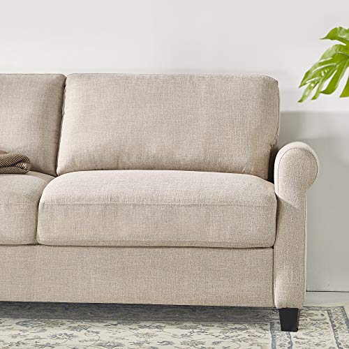Loveseat Sofa, Tool-Free Assembly, Beige S263