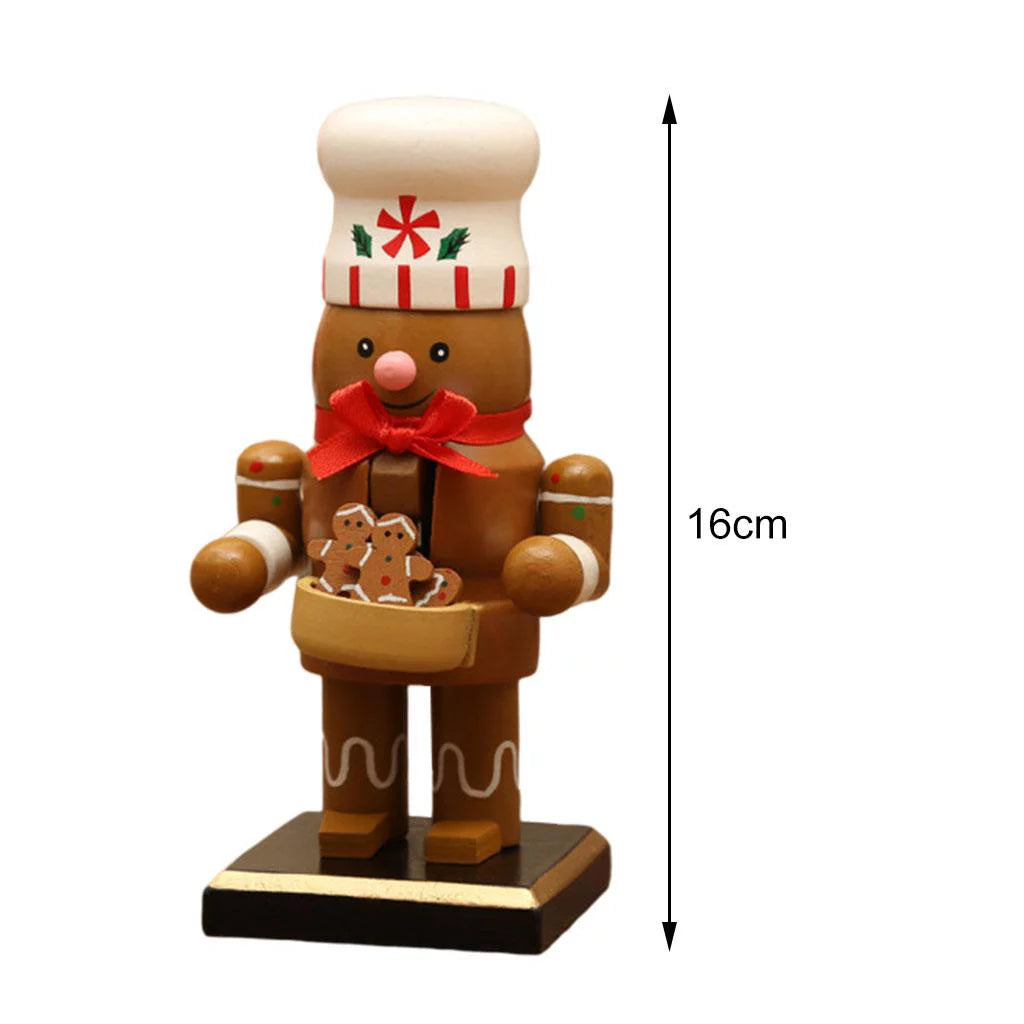 2-pack 16cm Wooden Nutcracker Christmas Décor G303