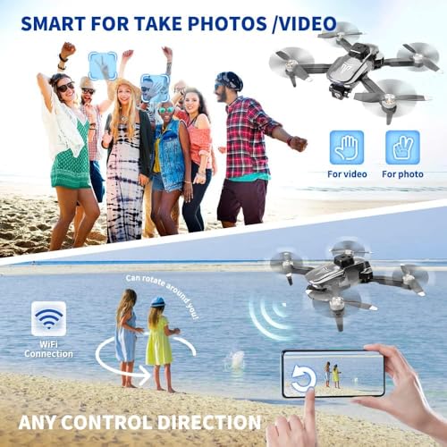 4K Camera Drone for Adults, Foldable FPV with Brushless Motor G69857