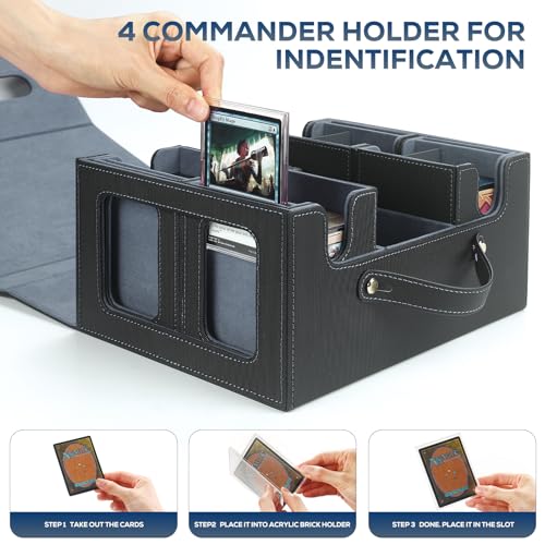 Card Storage Box with Dividers for TCG Sports Cards S2798
