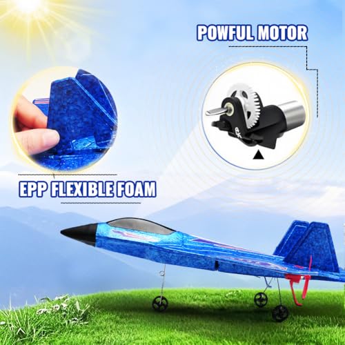 F22 RC Airplane Fighter, 2.4Ghz 2 Channel Remote Control Plane for Kids Beginners Y282