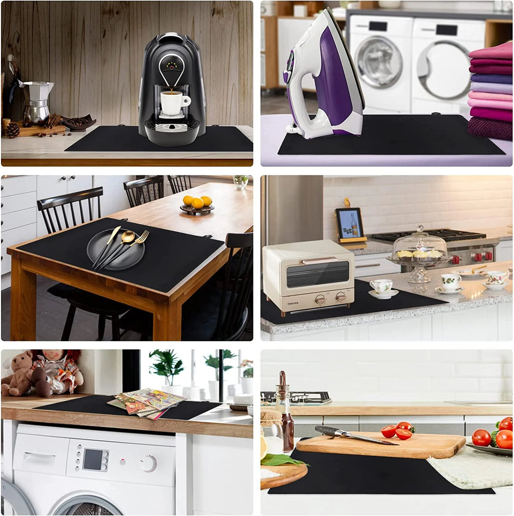Stove Top Cover, 28.5 x 20.5 Inch Electric Stove Cover Mat, Ceramic Glass Cooktop Protector with 2 Hooks U199241