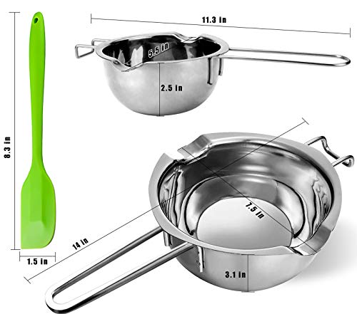 Double Boiler Pot Set for Melting Chocolate, Butter, Cheese, Caramel and Candy T293812