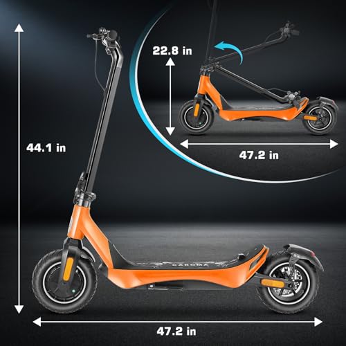 Electric Scooter for Adults, 850W Motor, 30 Miles Range, Folding with Wide Pneumatic Wheel L7670