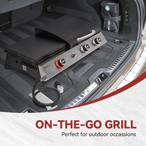 3 Burner Propane Gas Grill and Griddle Combo with Lid, 29,000 BTUs, 364 Sq. In. Cooking Area U469458