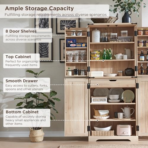 Farmhouse Storage Cabinet with Barn Doors and Adjustable Shelves X3170