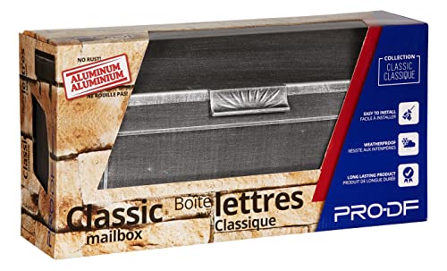 Cast Aluminum Mailbox with Newspaper Hooks, Wall Mount, Rustproof I76271