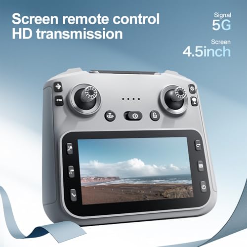 GPS Drone with Camera, 4.5 Inch Screen Remote Controller, Brushless Motor, 5G Wi-Fi Transmission Z704