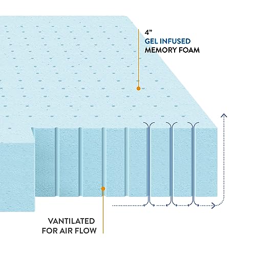 Queen Size 3 Inch Ventilated Memory Foam Mattress Topper V52104