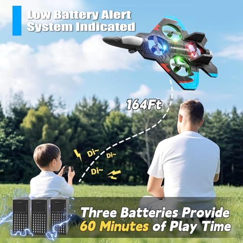 Foam Remote Control Airplane Fighter Jet with Lights for Kids Adults H4069