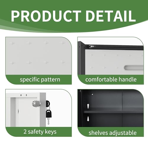 Rolling Tool Storage Cabinet with 4 Drawer and Locking Door U282375