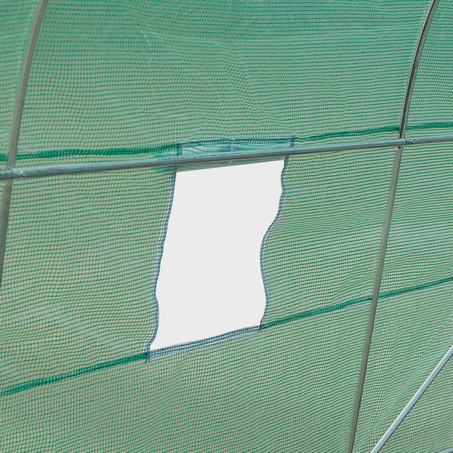 15 x 6 x 7 ft Walk-in Tunnel Greenhouse with Roll-up Windows K1632
