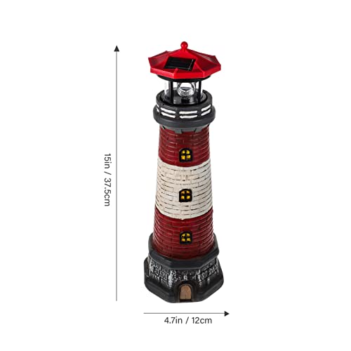 Solar Rotating Lighthouse Outdoor Garden Decor Lantern R852