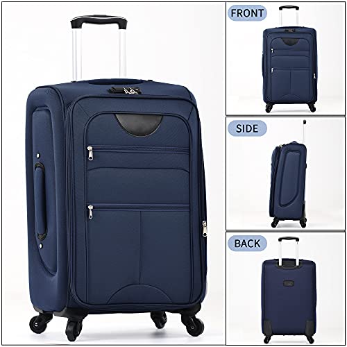 Softside 3-Piece Expandable Luggage Set with TSA Lock Spinner Wheels S375