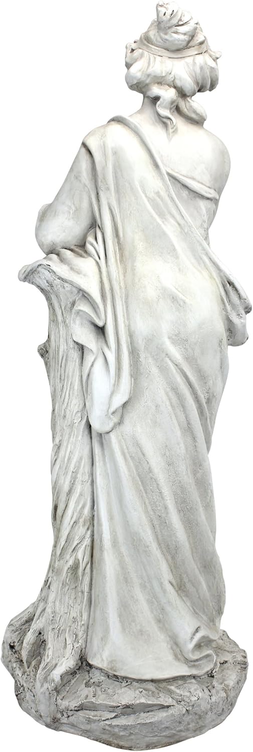 Winter Woman of The Four Seasons Garden Statue, 12 in Wide, 32 in Tall M370