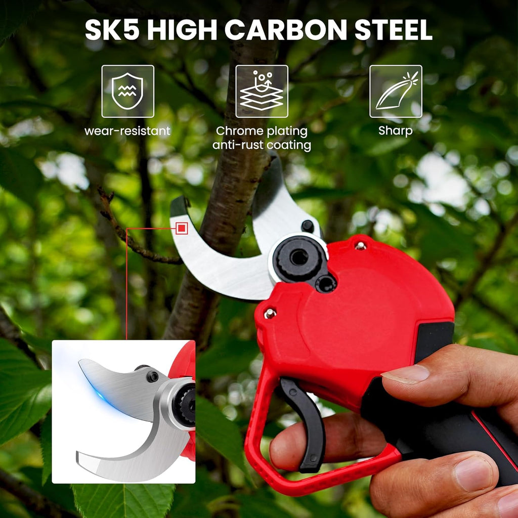 Cordless Electric Pruning Shears with 30mm Cutting Diameter and Two Batteries T600